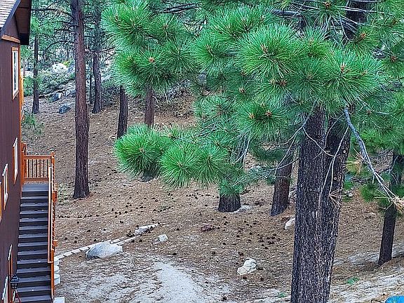 Middle rear deck stairs