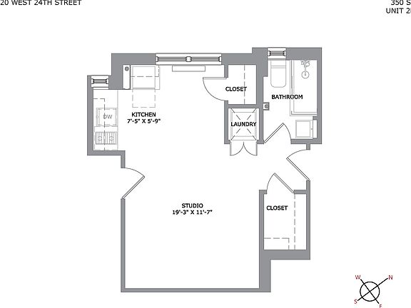 2nd image of 220 W 24th St #2202K