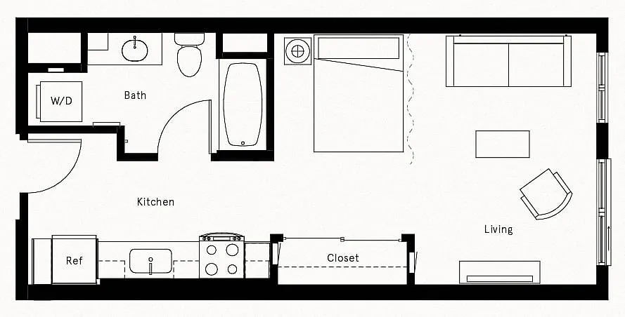 Floor plan Studio-A12