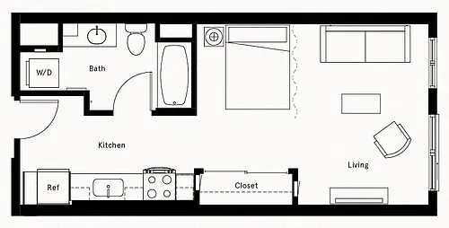 Floor plan Studio-A12