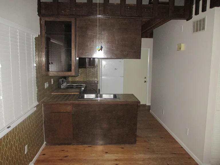 Kitchen with cabinets