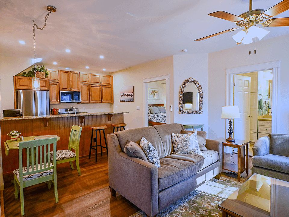 Sunlit, open concept living space