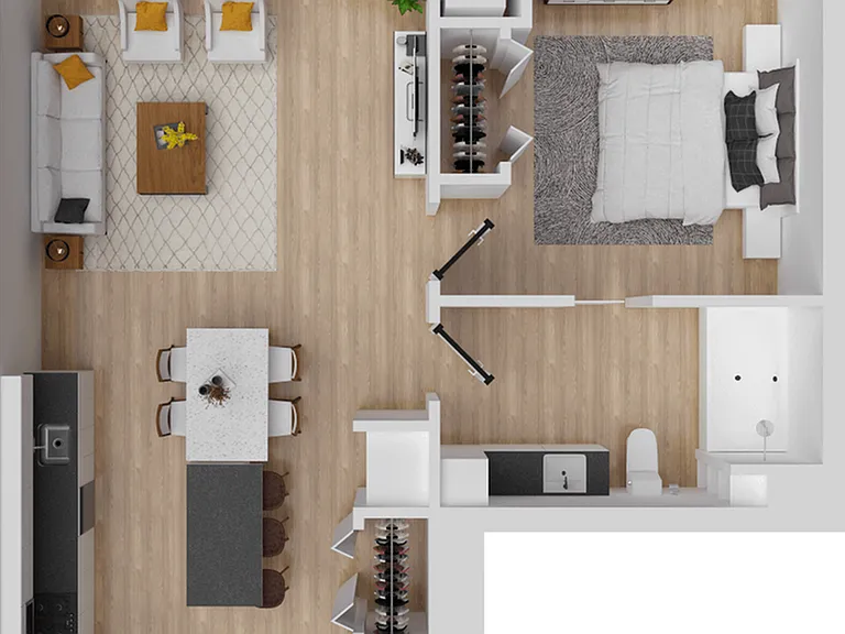 Gusto 2 - 676 square foot one bedroom, one bath apartment Gusto 2 - 676 square foot one bedroom, one bath apartment