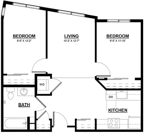 Floor plan Two Bedroom