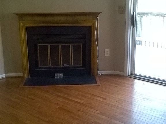 Living room and fireplace