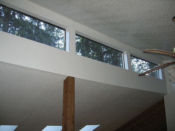 Clerestory Windows over the loft.