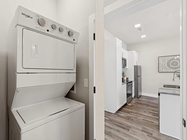 model washer dryer room