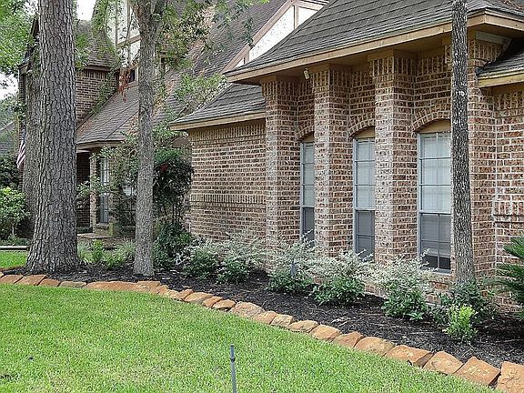 Professionally landscaped yard