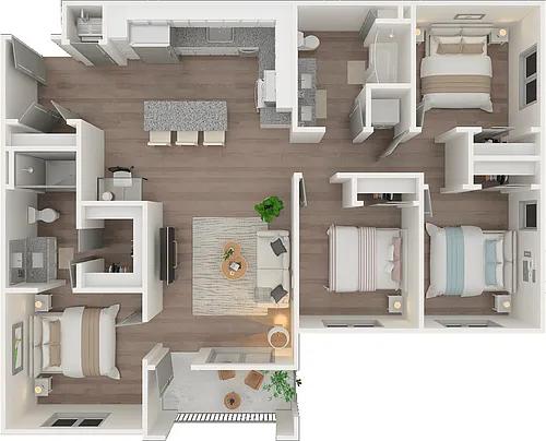 Floor plan Four Bedroom