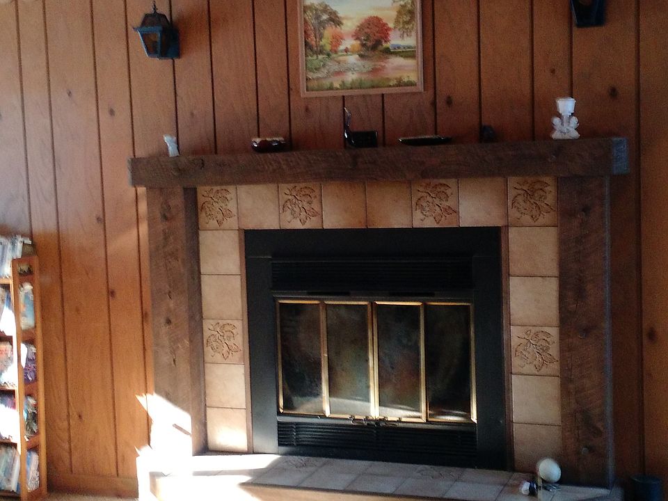 Wood burning fireplace