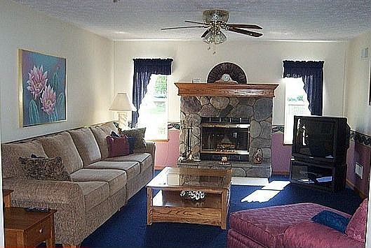 Great room with fireplace