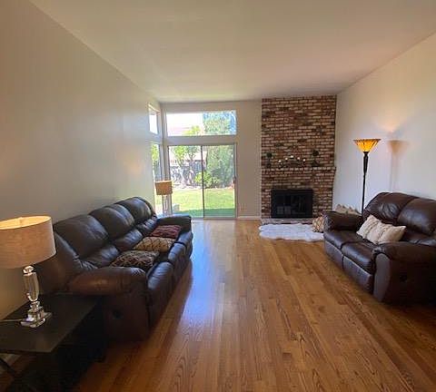 Living room with high ceiling