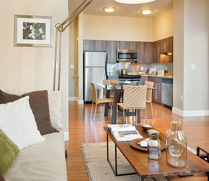 Hardwood floor apartment