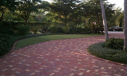 Brick driveway