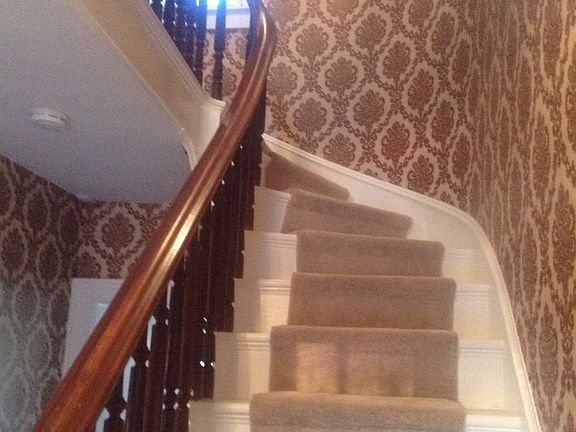Beautiful curved staircase.