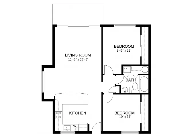 Floor plan Model E