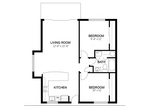 Floor plan Model E