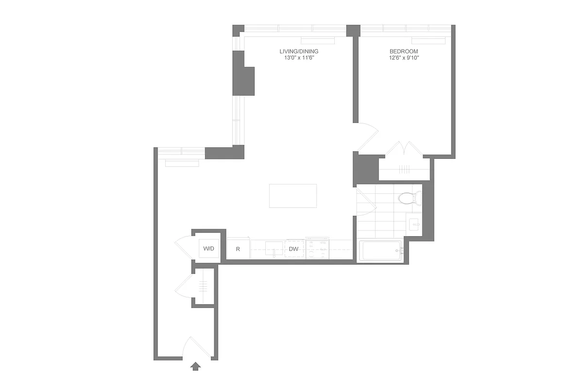 Floor plan A16.2 | 1 Bed | 1 Bath