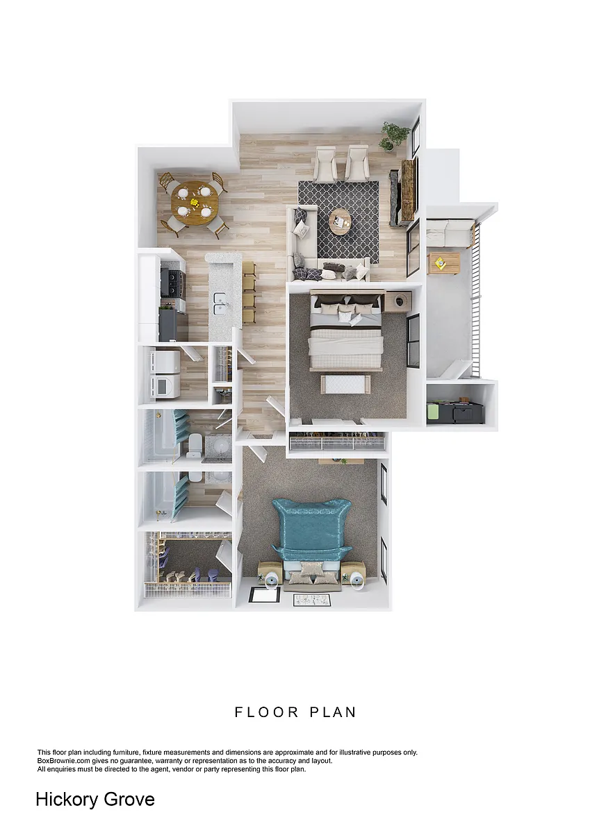 Floor plan 2 Bedroom, 2 Bathroom