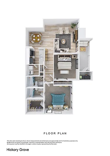 Floor plan 2 Bedroom, 2 Bathroom