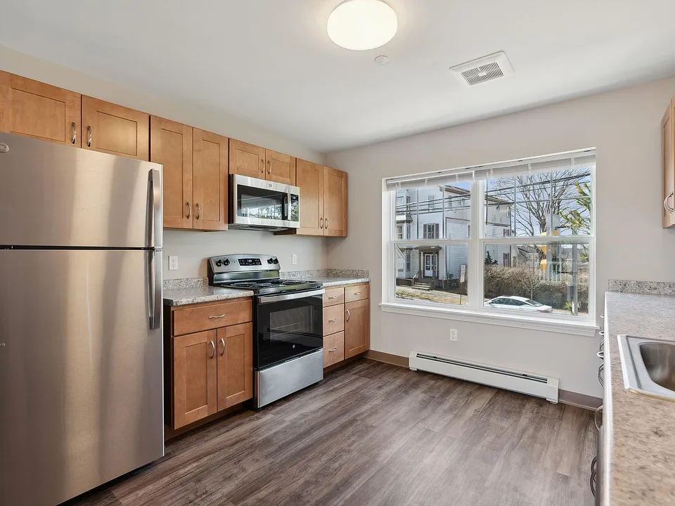 Modern kitchen with stainless steel appliances!