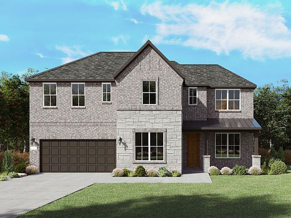 The Oglesby, a two-story new home design shown with home exterior FC 201