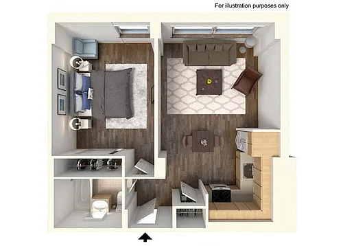 Floor plan 1 Bedroom