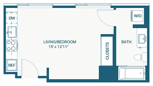Floor plan Studio A6 Puget
