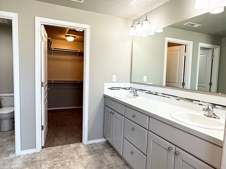 master bathroom and walk in closet
