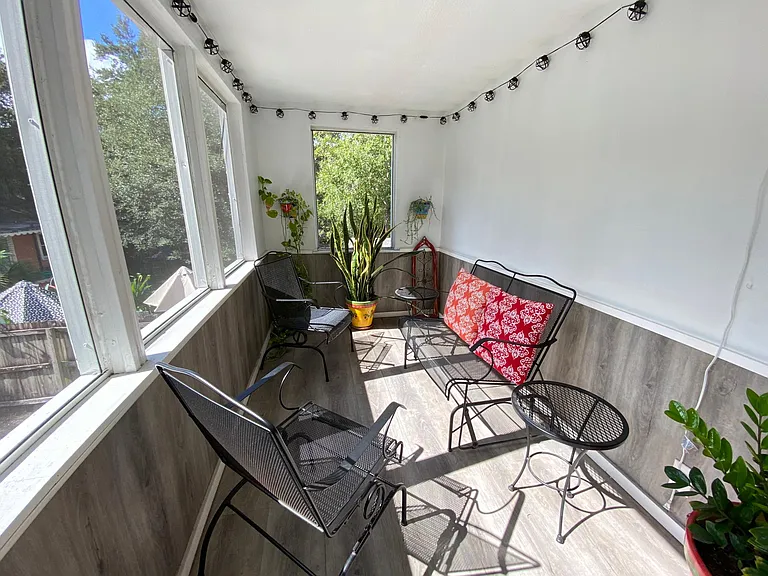 Spacious porch