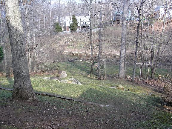 View from below rear deck in January