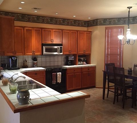 side view of kitchen