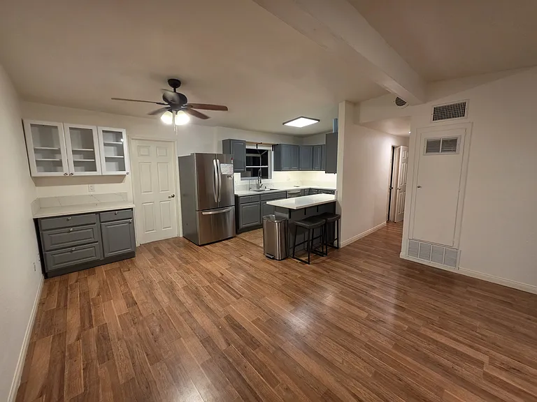 Living room to kitchen open floor plan