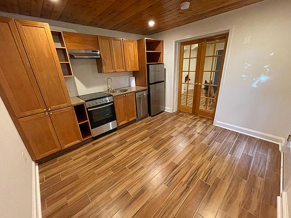 Kitchen looking towards rest of apartment