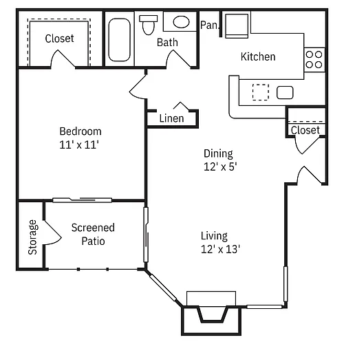 Floor plan 1x1 Gerber Daisy