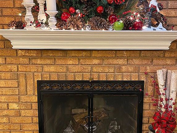 Kitchen fireplace -Christmas