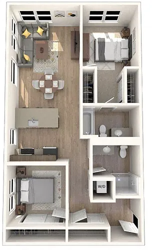 Floor plan 2 BR MFTE