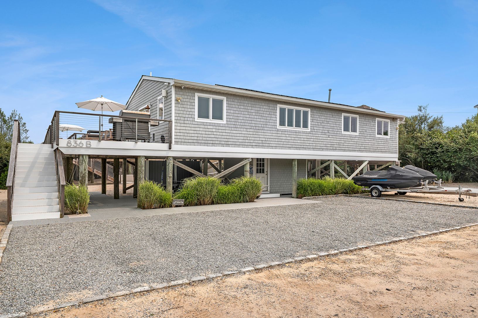 Dune Road beach house in The Hamptons.