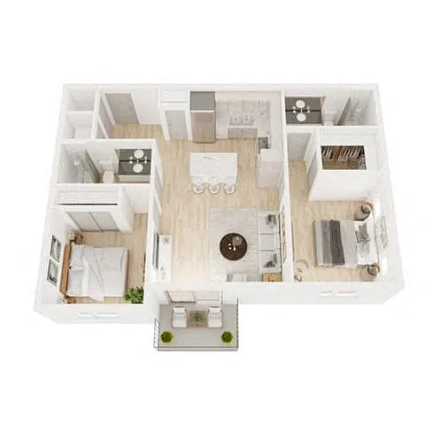 Floor plan Birch-Wood Flats