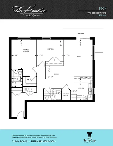 Floor plan 2 Bedroom - The Beck