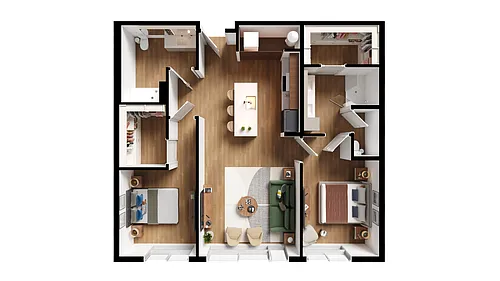Floor plan 2BR-A