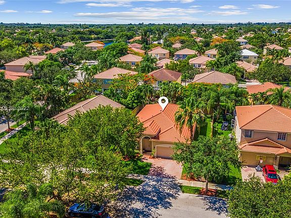 Aerial view of the home.
