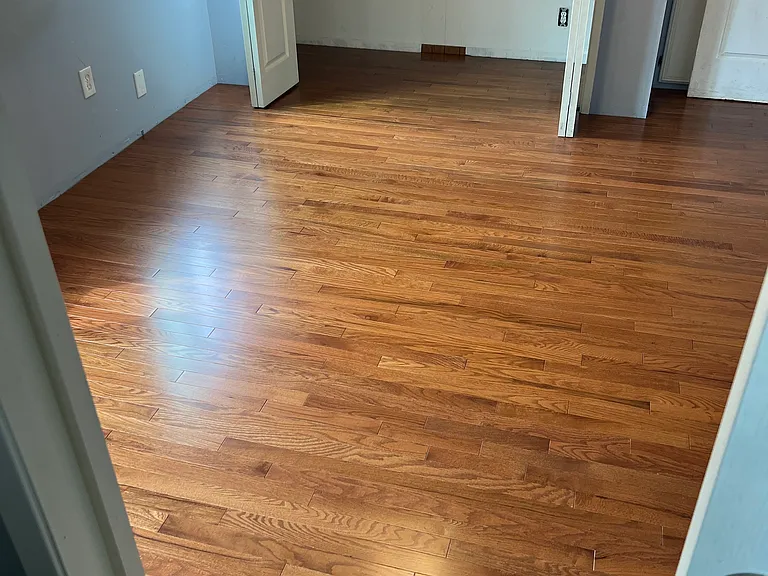 Master Bedroom right after floors were installed.