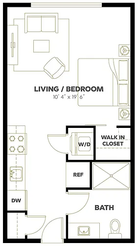 Floor plan Studio A6