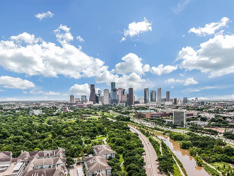 Take in stunning views Houston downtown skyline