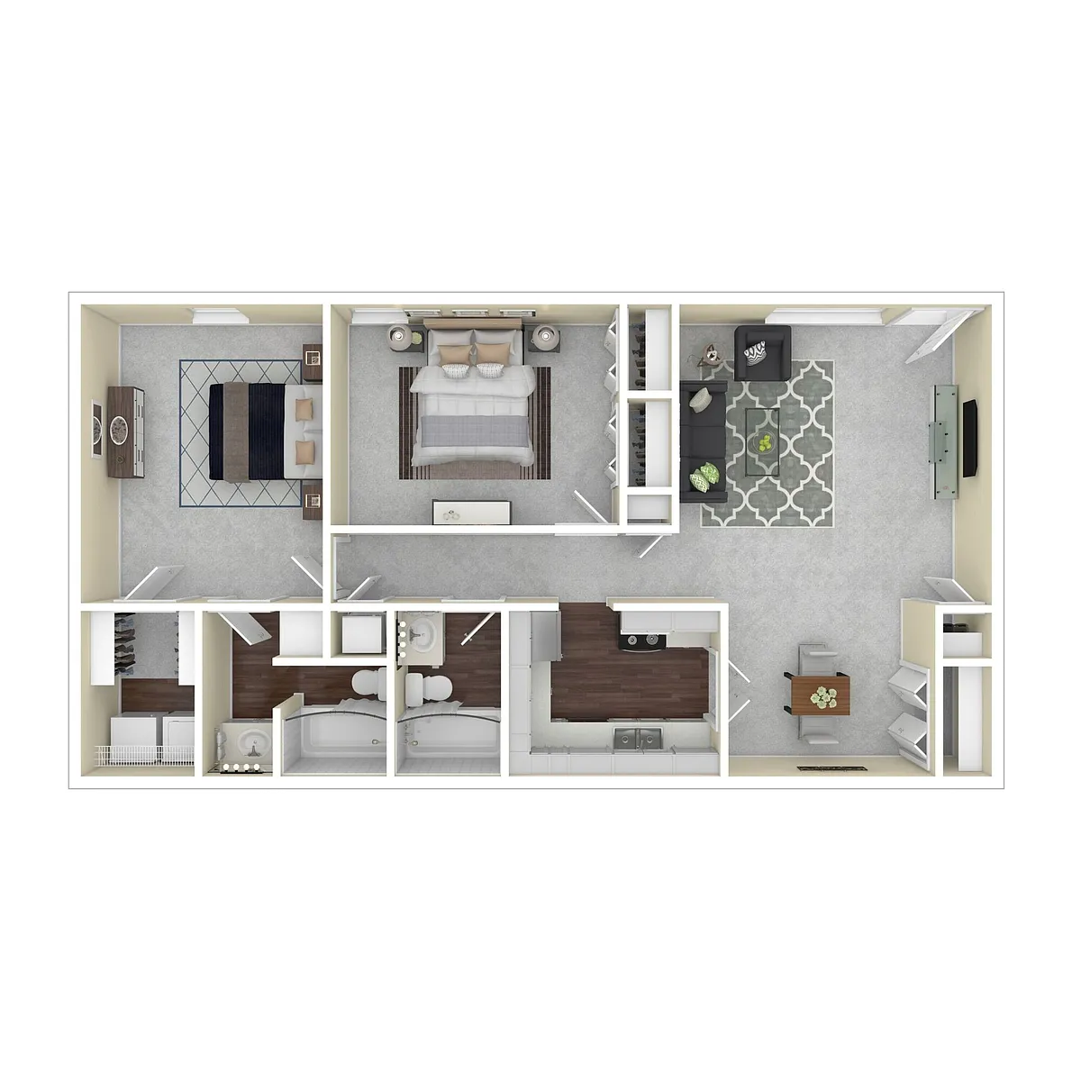 Floor plan Unit C - Two Bedroom