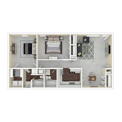 Floor plan Unit C - Two Bedroom