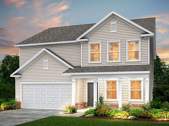 Hampton Exterior LC2G with a front porch and brick detail