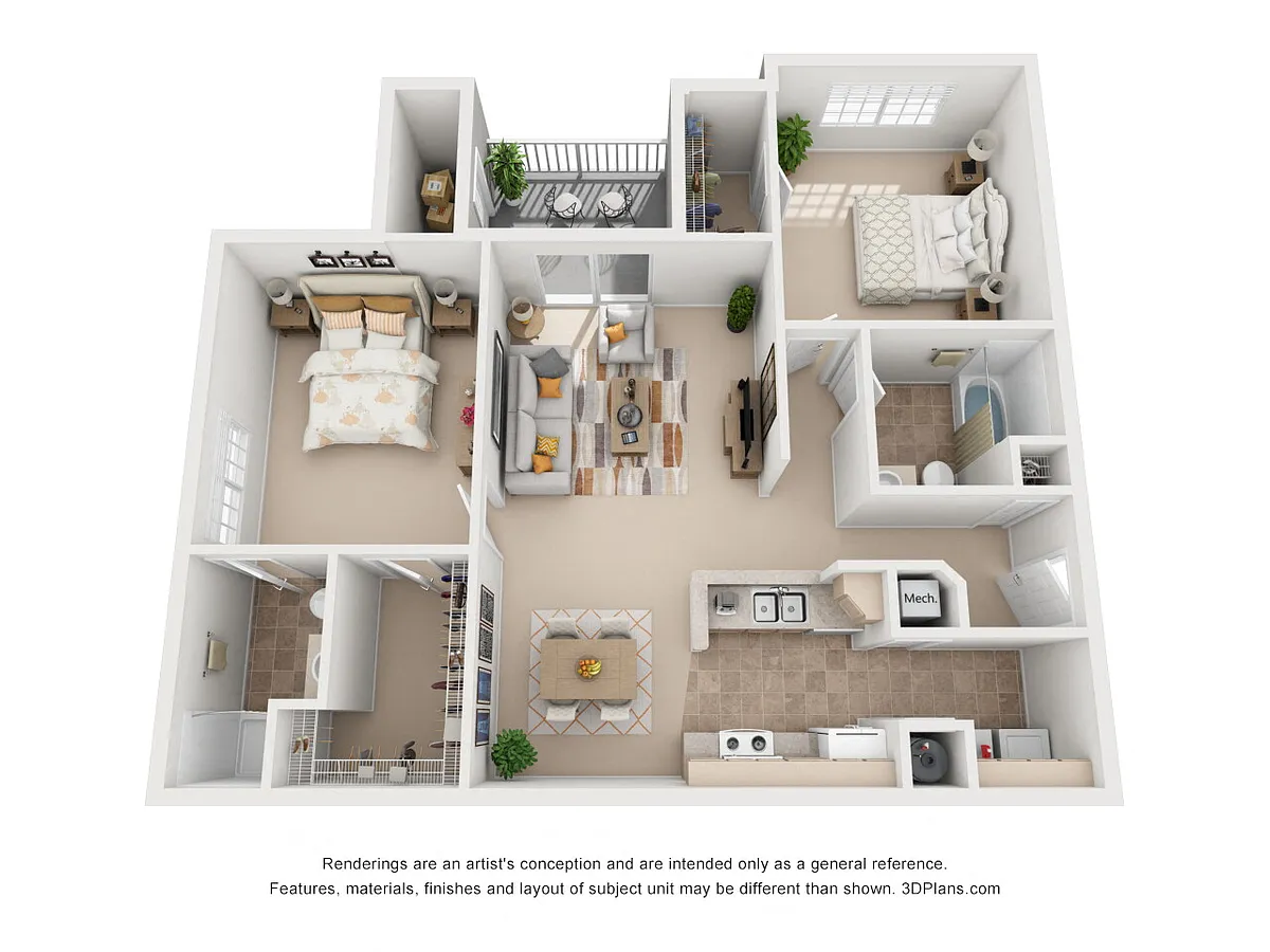 Floor plan Two Bedroom
