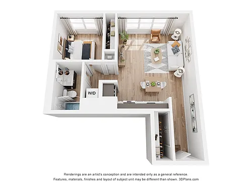 Floor plan One Bedroom A